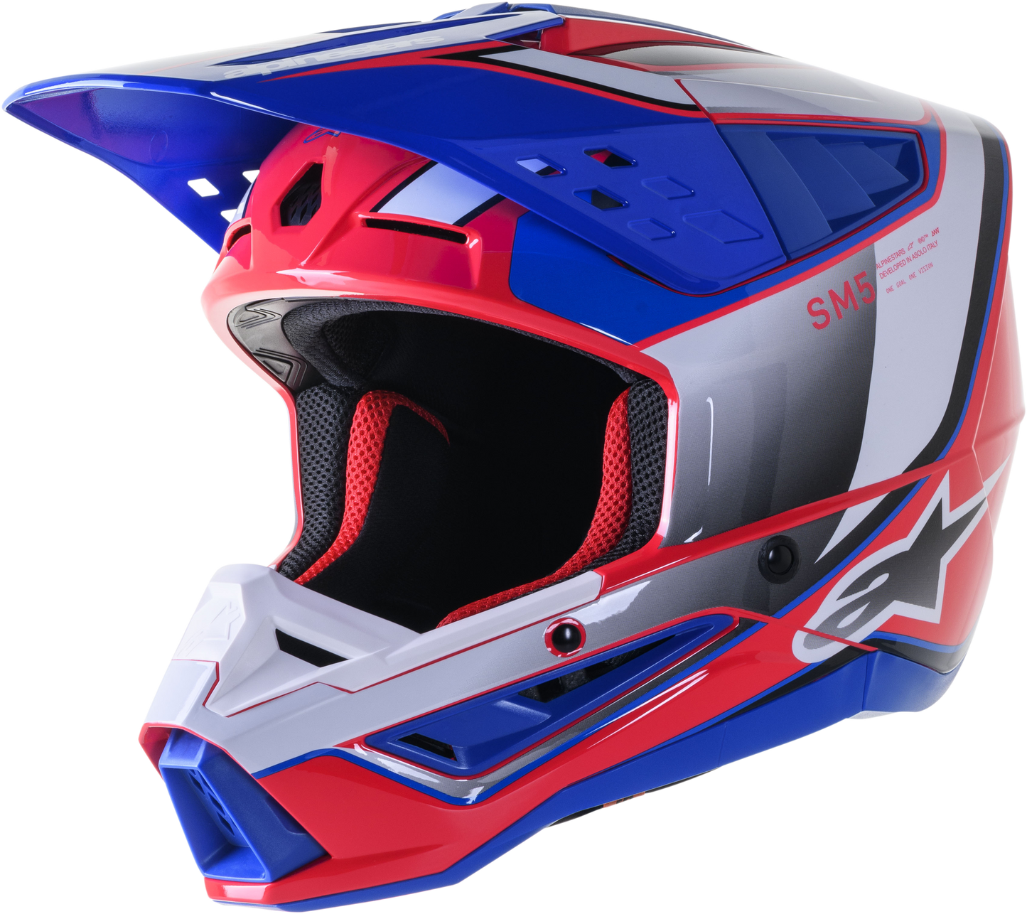 Alpinestars S-M5 Sail Helmet Wht/Diva Pnk/Enamel Blu G Lg