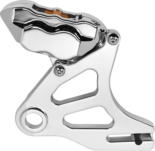 Hawg Halters Inc 4 Pist Rear Caliper Kit Chrome St 18-Up