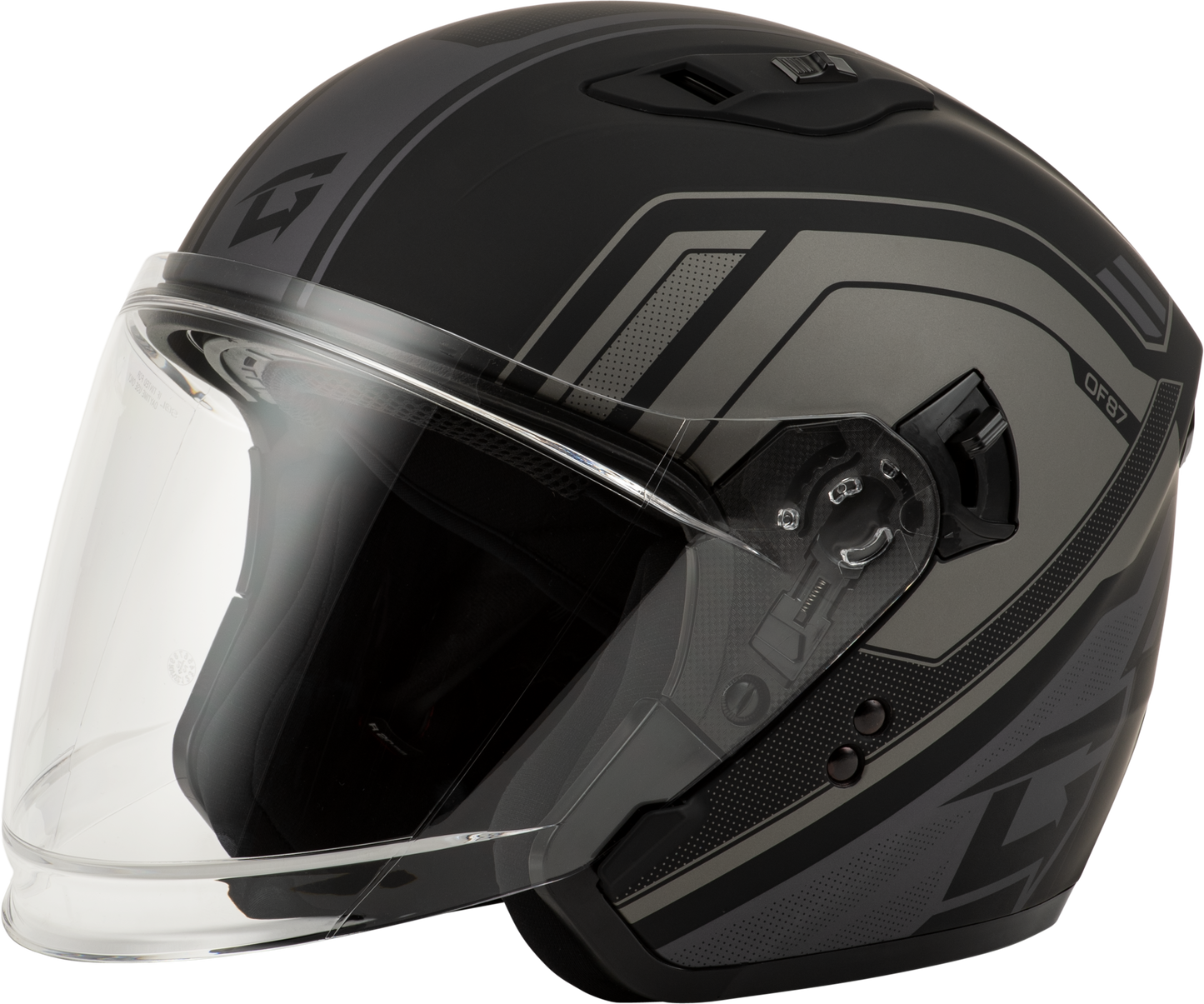 Gmax Of-87 Duke Helmet W/Led Light Matte Blk/Grey Xs