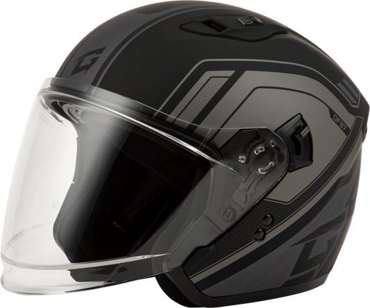 Gmax Of-87 Duke Helmet W/Led Light Matte Blk/Grey Xs