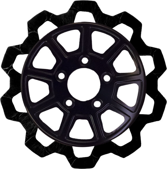 Lyndall Brakes 9 Spoke Rotor Front Blk/Blk Bow Tie 11.8"