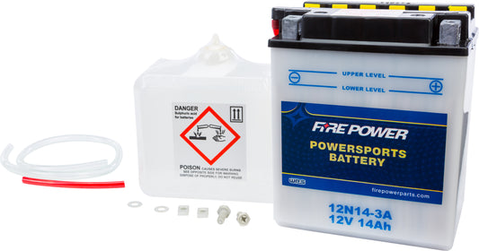 Fire Power Battery W/Acid 12N14-3A 12V