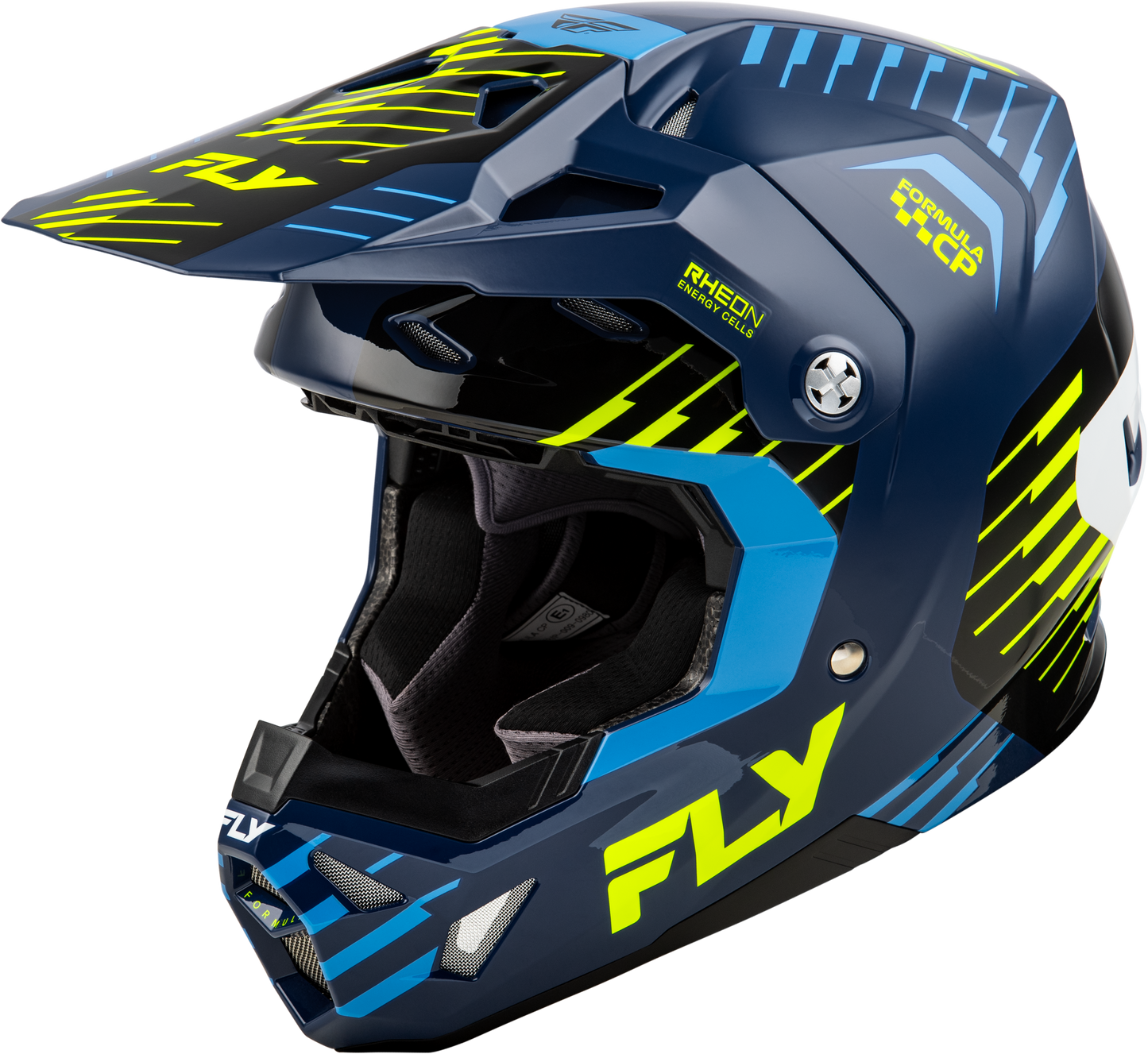 Fly Racing Formula Cp Slice Helmet Navy/Hi-Vis/White 2X