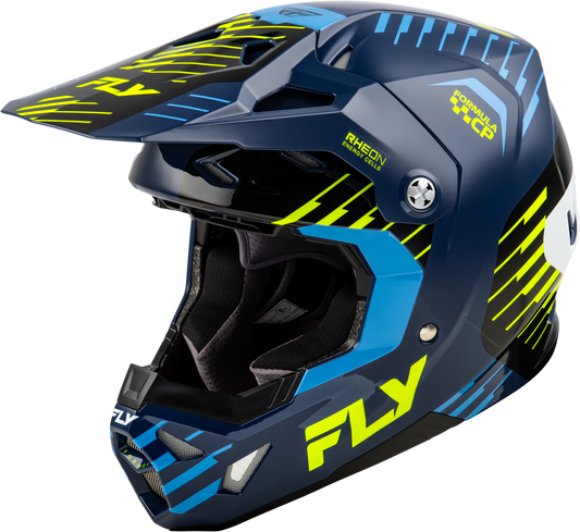 Fly Racing Formula Cp Slice Helmet Navy/Hi-Vis/White 2X