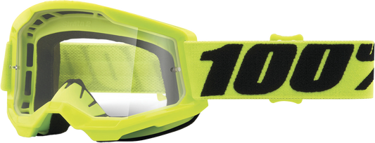 100-Percent Strata 2 Junior Goggle Fluo Yellow Clear Lens