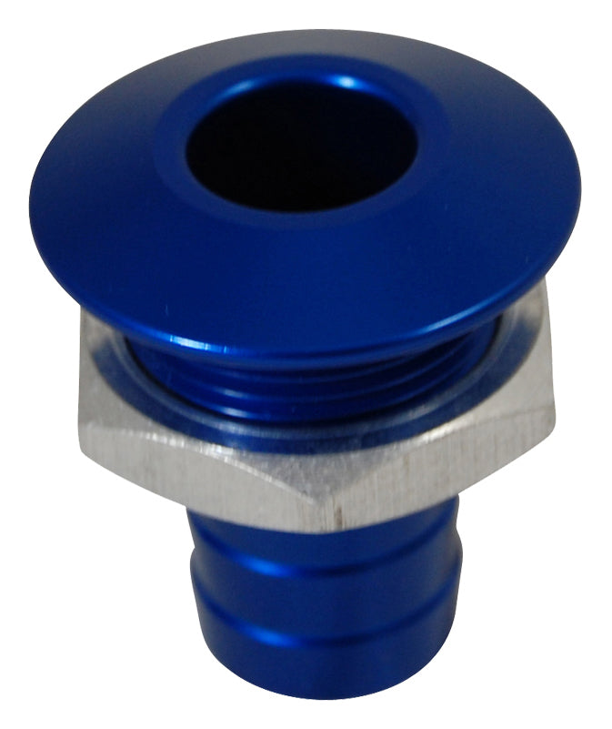 Blowsion Billet Thru-Hull Water Fitting Bilge Pump Outlet Blue