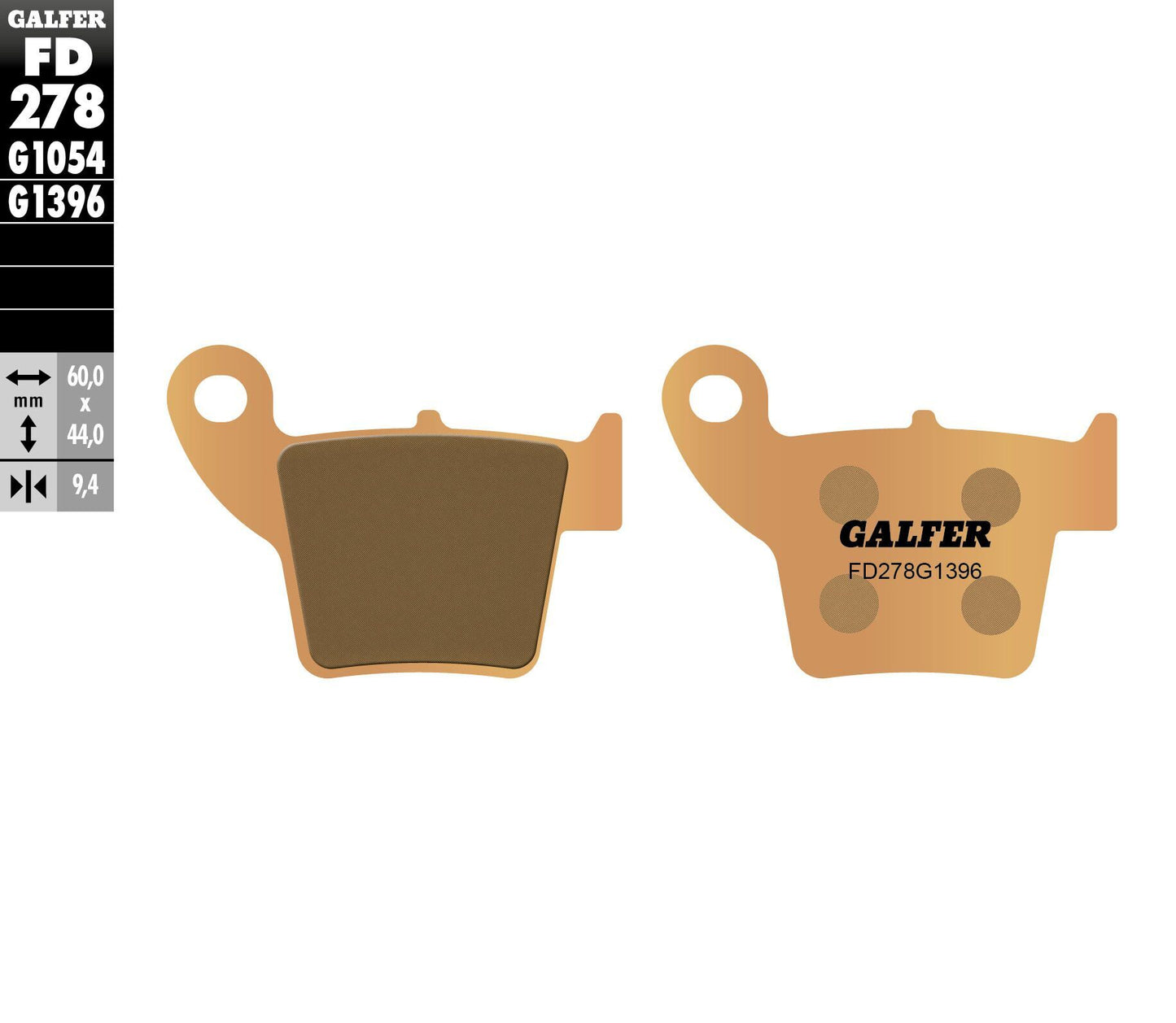 Galfer Brake Pads Sintered Fd278G1396