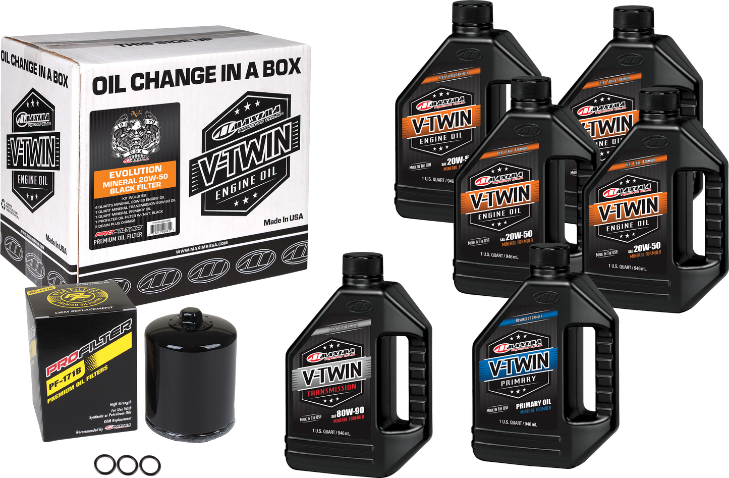 Maxima V-Twin Oil Change Kit