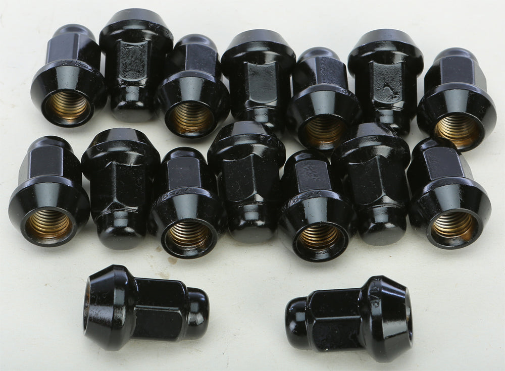 Itp Lug Nuts Black Pol 3/8"-24 60' Tapered 16/Pk