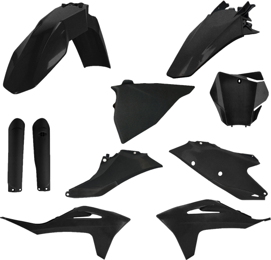 Acerbis Full Plastic Kit Gas Black Metallic