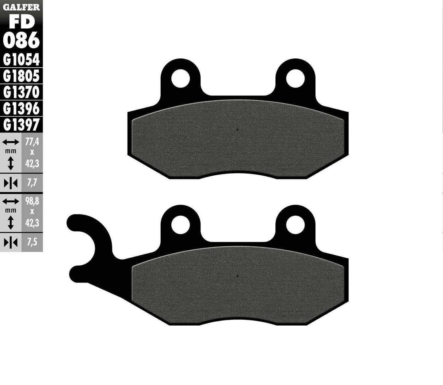 Galfer Brake Pads Semi Metallic Fd086G1054