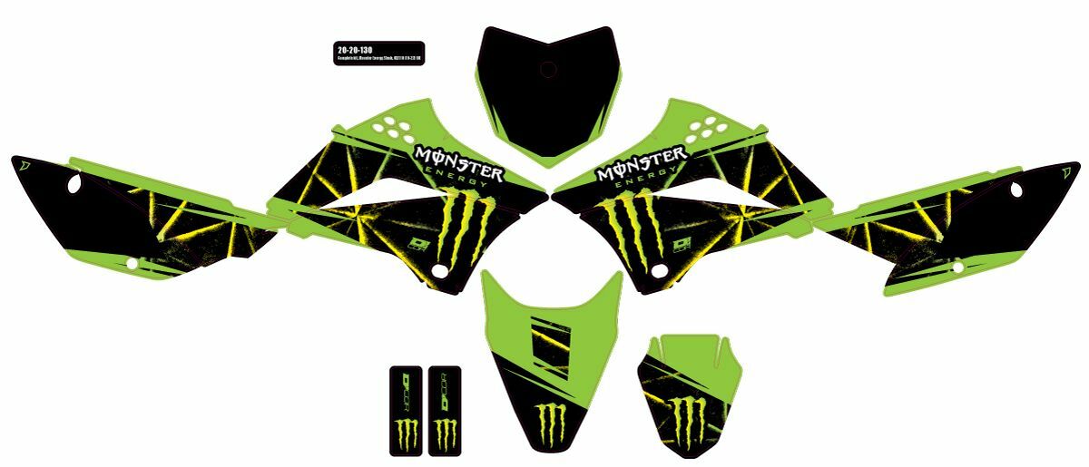 D-Cor Cmplt Kit Monster Energy Slash Black Bg • #862-2020130