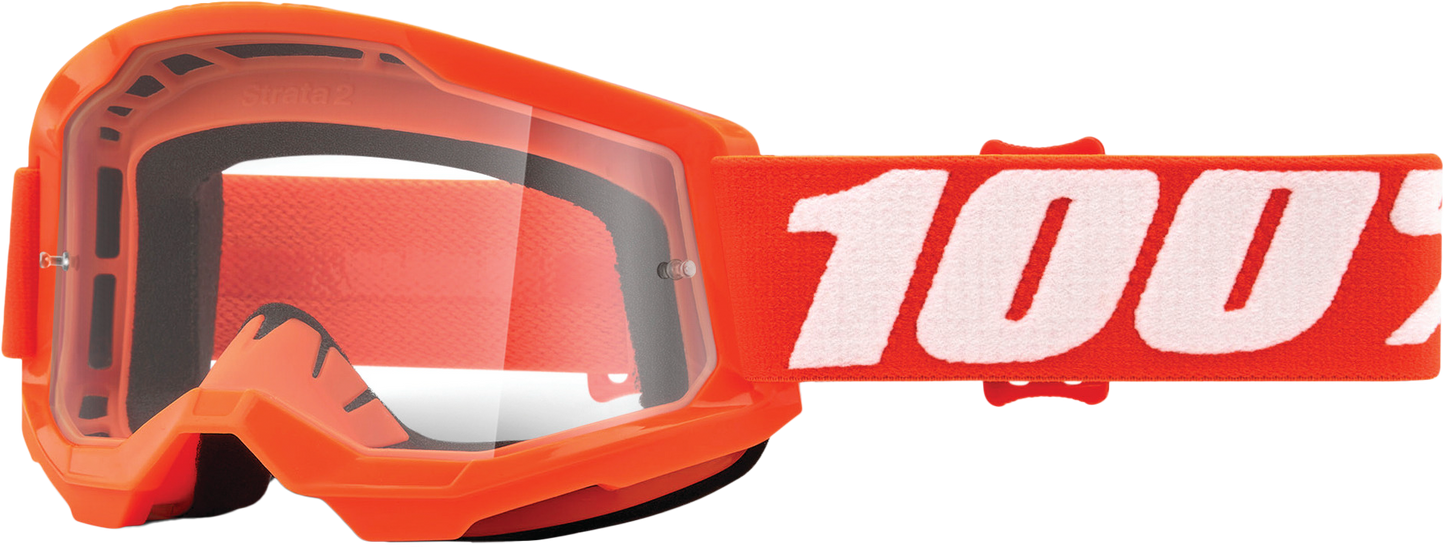 100-Percent Strata 2 Junior Goggle Orange Clear Lens