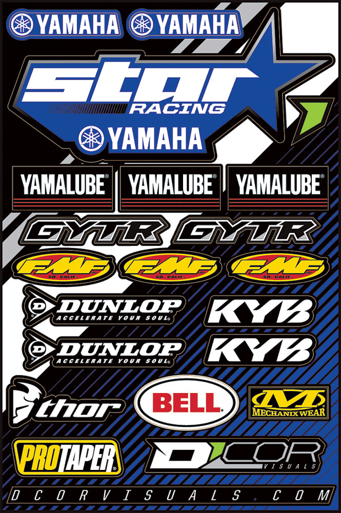 D-Cor Star Yamaha Decal Sheet