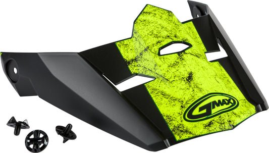 Gmax Visor W/Screws Dominant Mx-46 Matte Black/Hi-Vis Md-2X