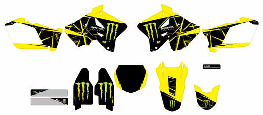 D-Cor Cmplt Kit Monster Energy Slash White Bg • #862-2040130