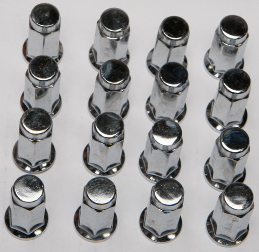 Itp 16/Pk 3/8"-24 Flat Base Chrome Lug Nuts