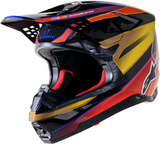 Alpinestars Supertech S-M10 Era Helmet Gold Ylw/Rio Red Glossy Lg