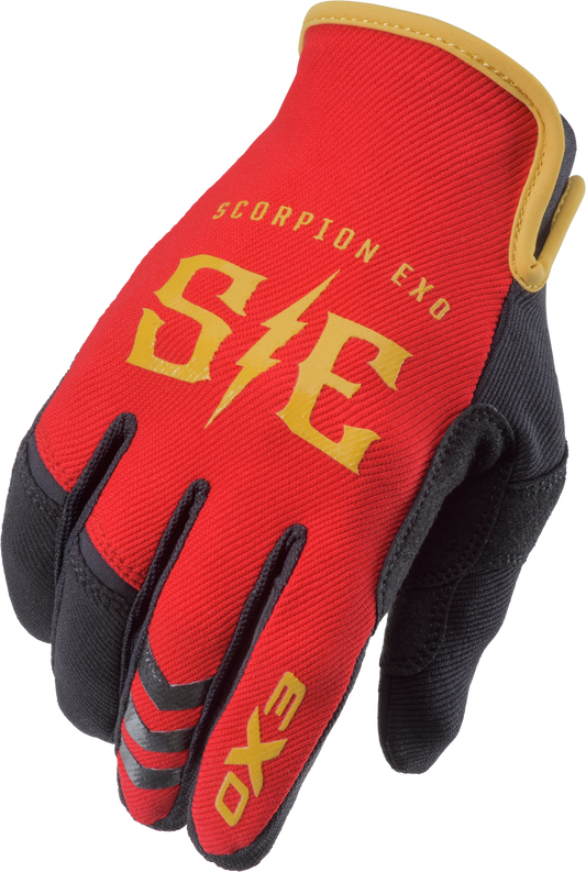 Scorpion Exo Air-Stretch Gloves Charge Red/Gold 2X