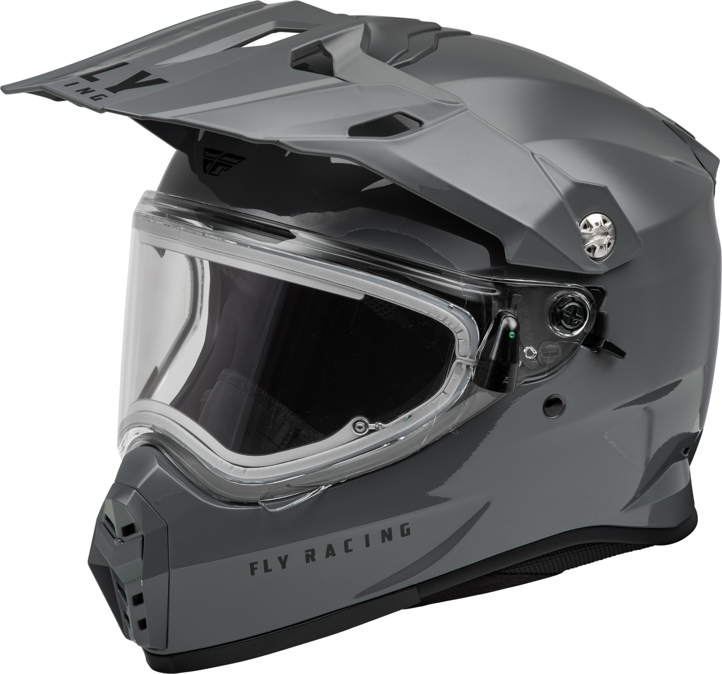 Fly Racing Trekker Cw Solid Helmet Elec Shld Grey Xs