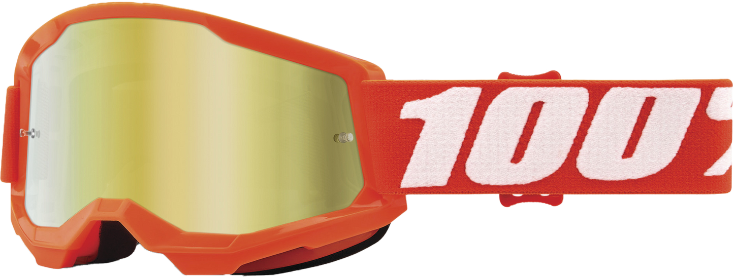 100-Percent Strata 2 Junior Goggle Orange Mirror Gold Lens