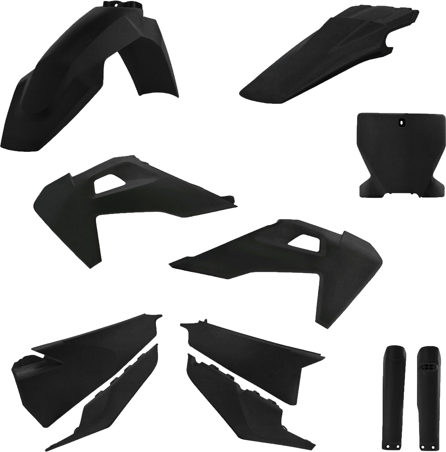 Acerbis Full Plastic Kit Hus Black Metallic