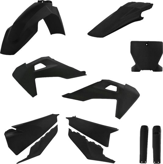 Acerbis Full Plastic Kit Hus Black Metallic
