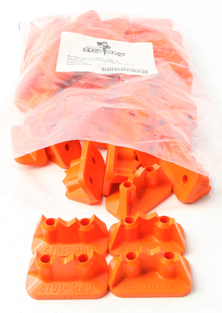 Stud Boy Super-Lite Pro Series Double Backers 0.75" 48/Pk Orange