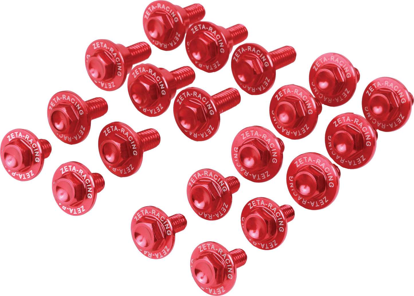 Zeta Aluminum Bolt Kit Red • #634-8347R