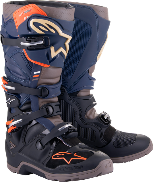 Alpinestars Tech 7 Enduro Drystar Boots Blk/Ngt Nvy/Wm Grey Sz 16