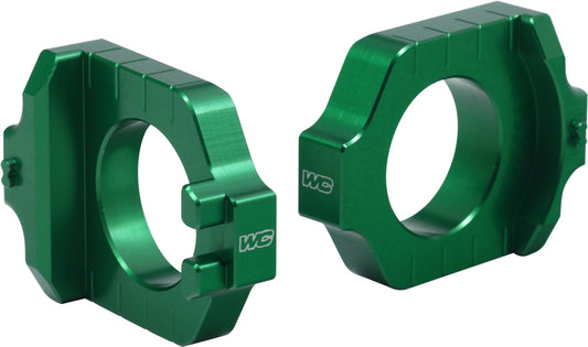 Works Axle Blocks Elite Kaw/Suz Green