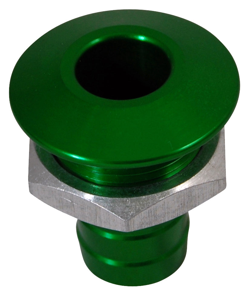 Blowsion Billet Thru-Hull Water Fitting Bilge Pump Outlet Green