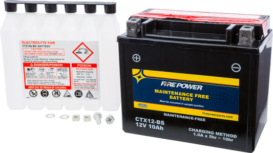 Fire Power Battery Ctx12-Bs Maintenance Free