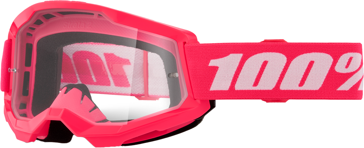 100-Percent Strata 2 Junior Goggle Pink Clear Lens