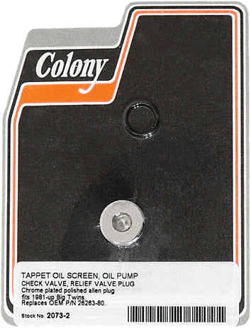 Colony Machine Oil Pump Plug