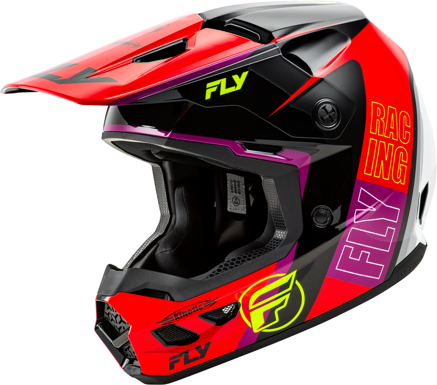 Fly Racing Kinetic Rally Helmet Red/Black/White Md