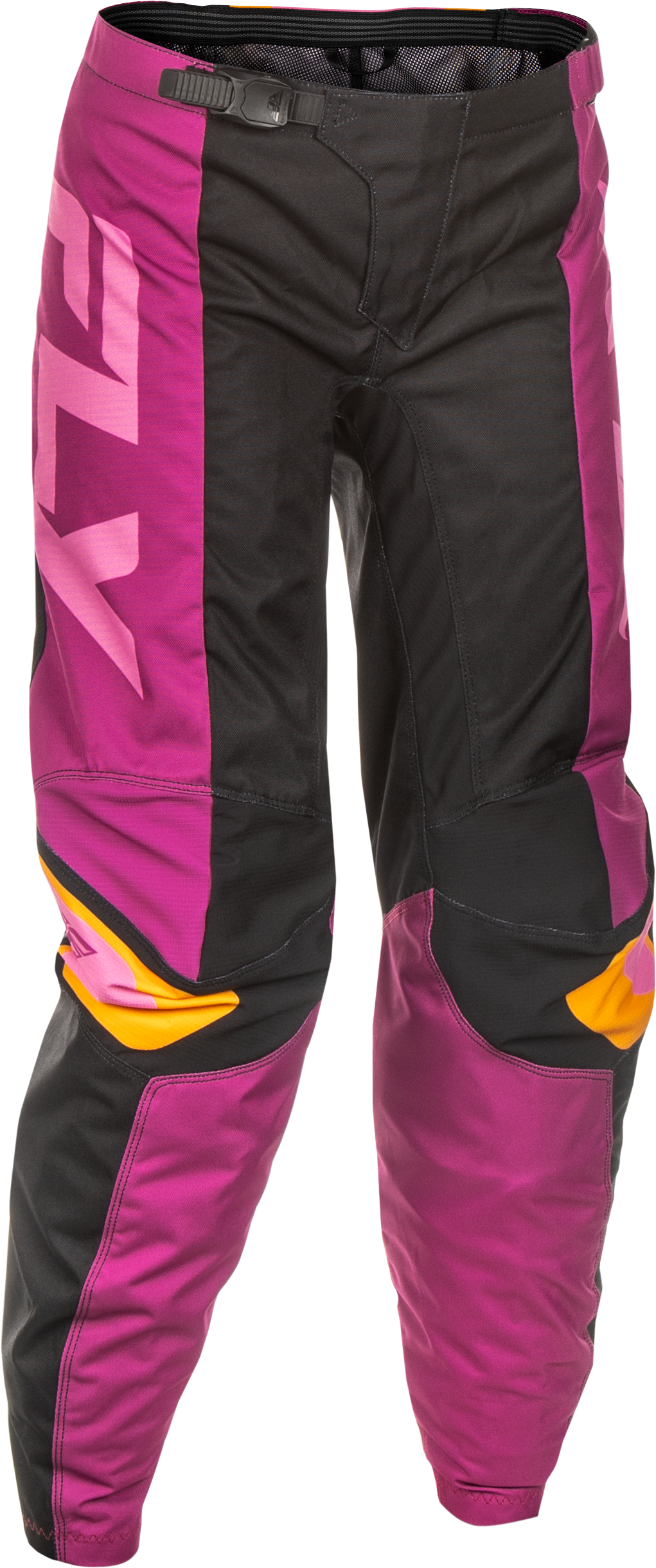 Fly Racing Women'S F-16 Pants Black/Mauve/Yellow Sz 15/16