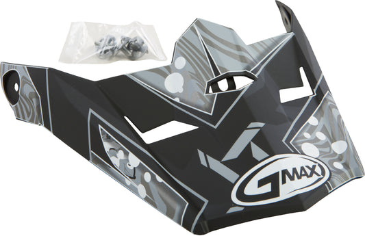 Gmax Visor W/Screws Hooper Mx-46Y Matte Black/Dark Silver Ys-Yl