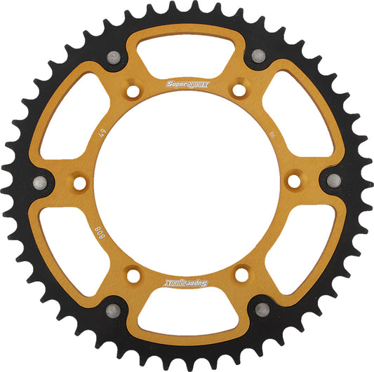 Supersprox Rear Stealth Sprocket Alu/Stl 49T-520 Gld Suz