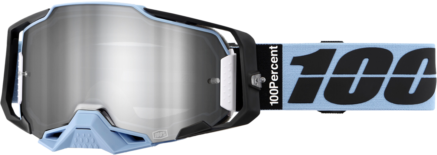 100-Percent Armega Goggle Petros Mirror Silver Lens