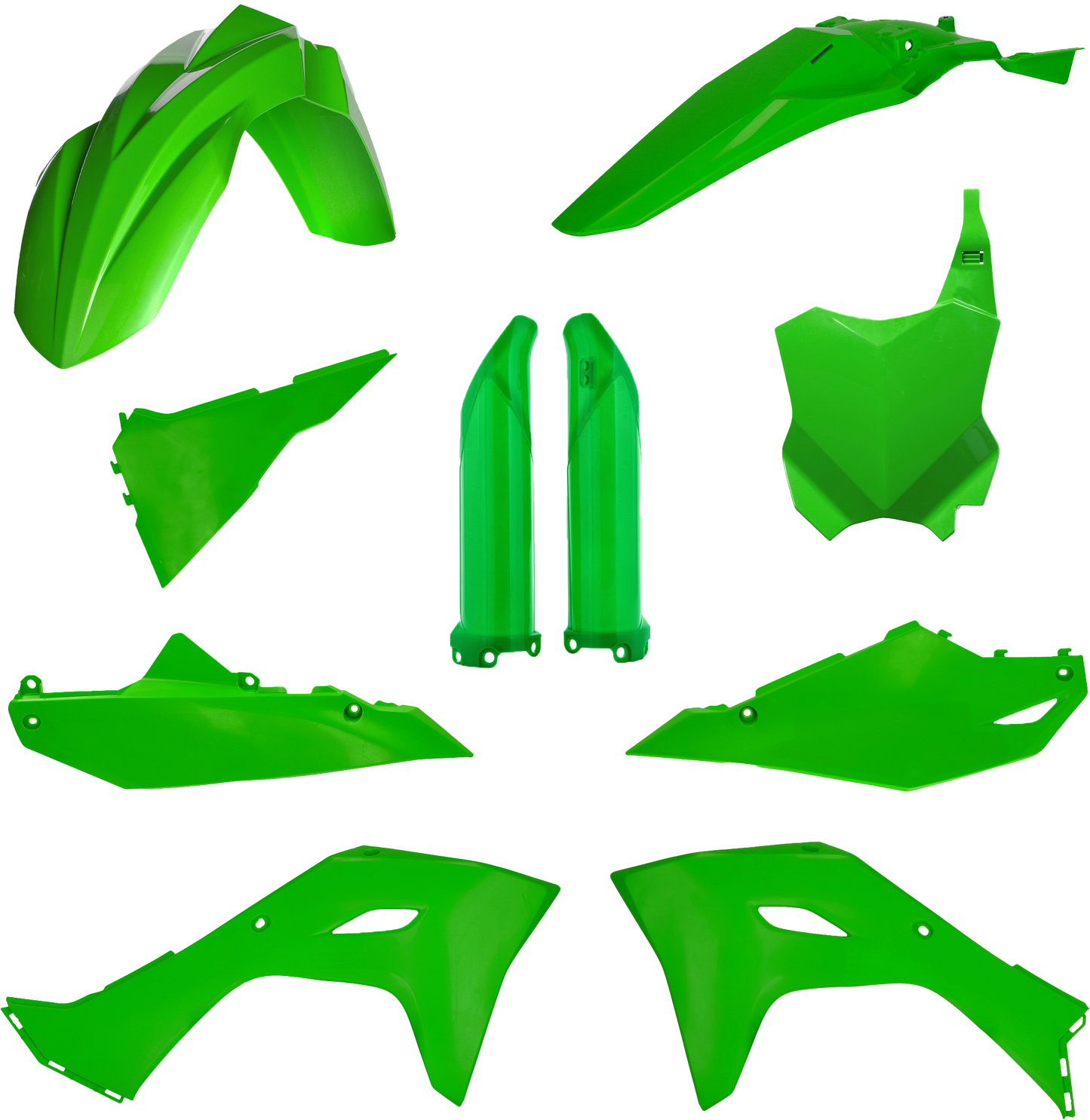 Acerbis Full Plastic Kit Kaw Original `24 Green