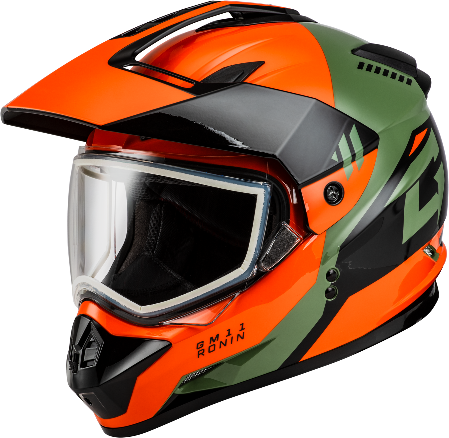 Gmax Gm-11S Ronin Snow Helmet Orange/Green/Black Xs