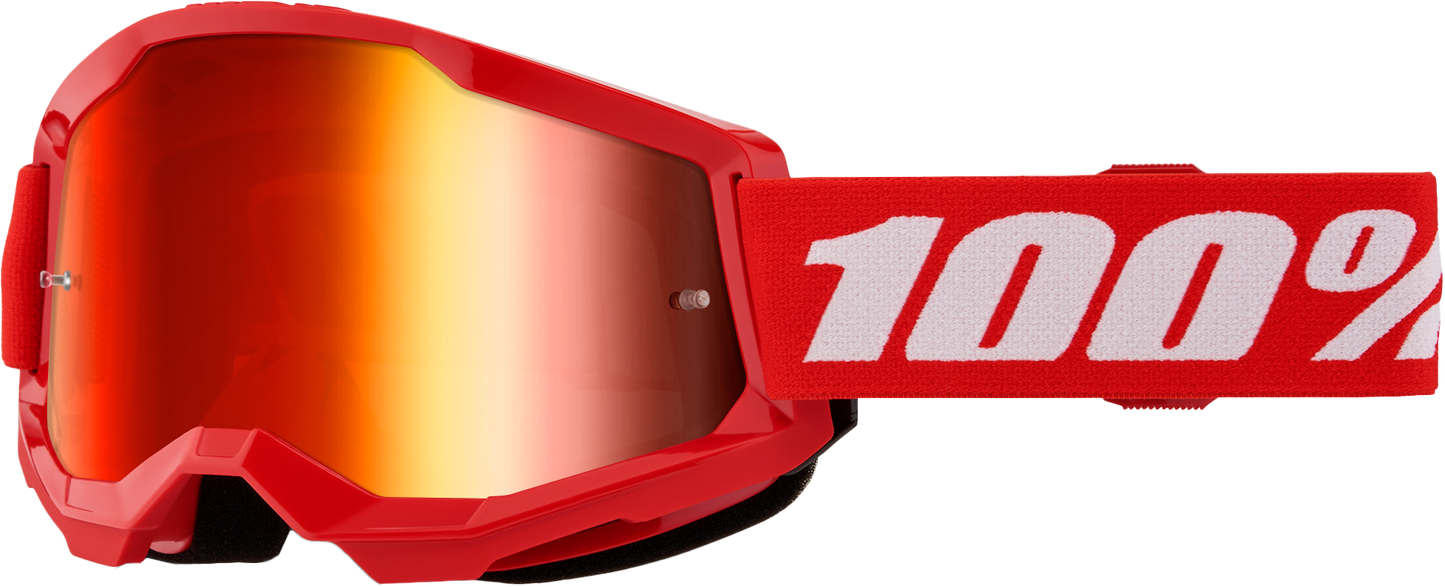 100-Percent Strata 2 Goggle Red Mirror Red Lens