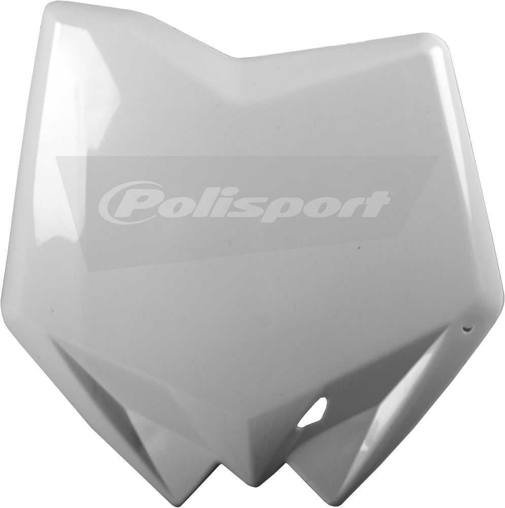 Polisport Front Number Plate White • #64-69060