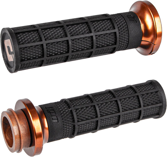 Odi Lock On Waffle Style Grips Black/Bronze Indian Touring