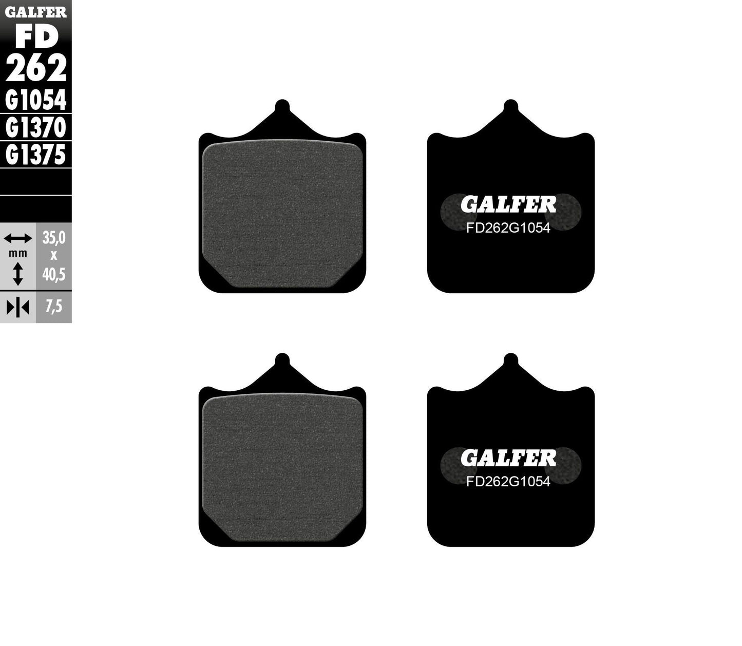 Galfer Brake Pads Semi Metallic Fd262G1054