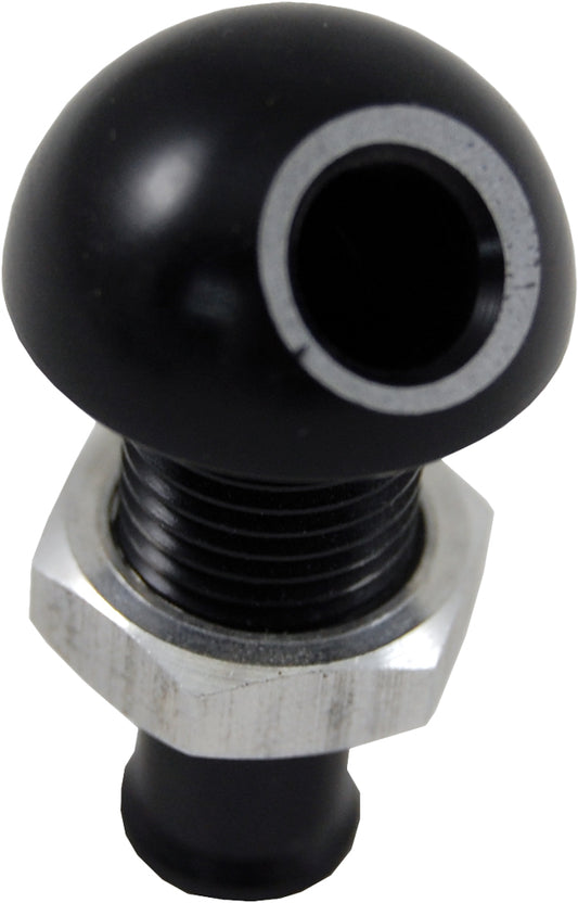Blowsion Billet Thru-Hull Water Fitting Black 3/8" 45 Deg.