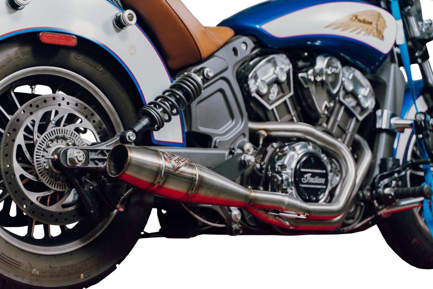 Sawicki Indian Scout Long Cannon Exhaust