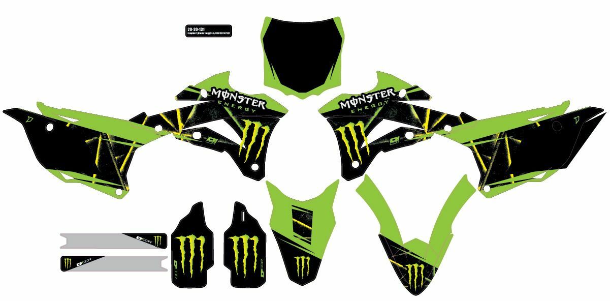 D-Cor Cmplt Kit Monster Energy Slash Black Bg • #862-2020131