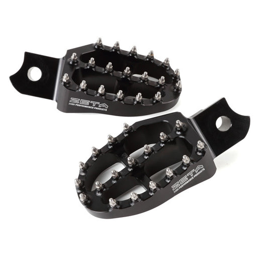 Zeta Aluminum Footpegs Black Hon